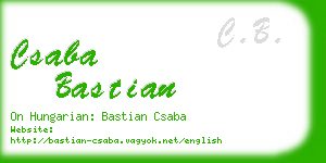 csaba bastian business card